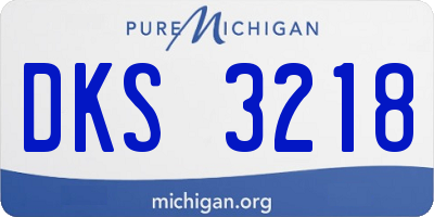 MI license plate DKS3218