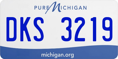 MI license plate DKS3219