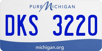 MI license plate DKS3220