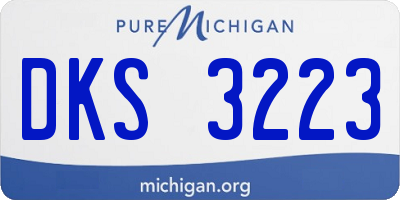 MI license plate DKS3223