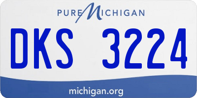 MI license plate DKS3224