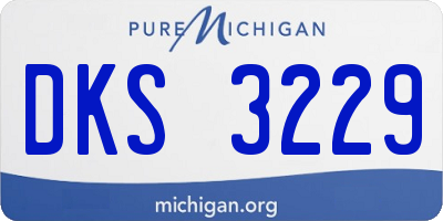 MI license plate DKS3229