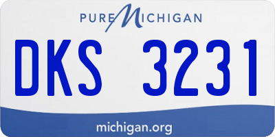 MI license plate DKS3231