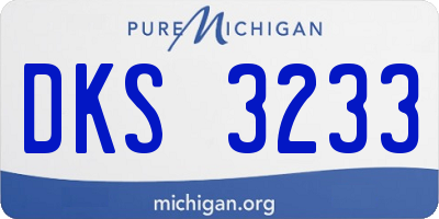 MI license plate DKS3233