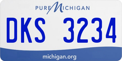 MI license plate DKS3234
