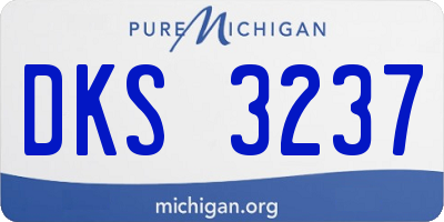 MI license plate DKS3237