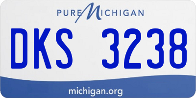 MI license plate DKS3238
