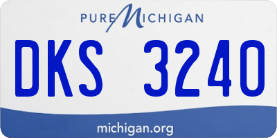 MI license plate DKS3240