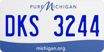 MI license plate DKS3244