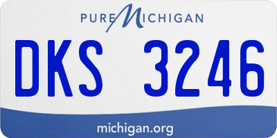 MI license plate DKS3246
