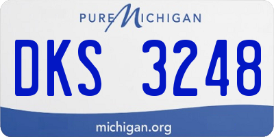 MI license plate DKS3248