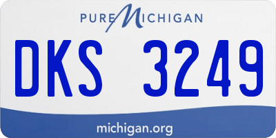 MI license plate DKS3249
