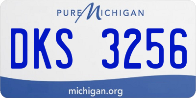 MI license plate DKS3256