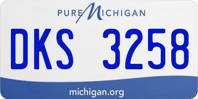 MI license plate DKS3258