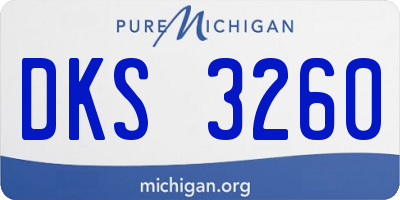MI license plate DKS3260