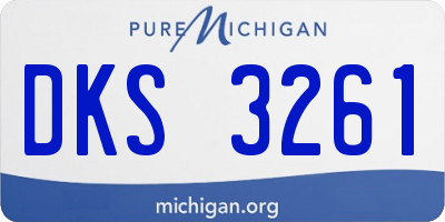 MI license plate DKS3261