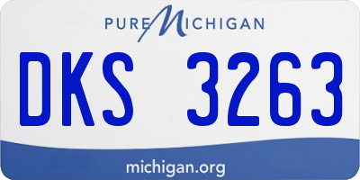 MI license plate DKS3263