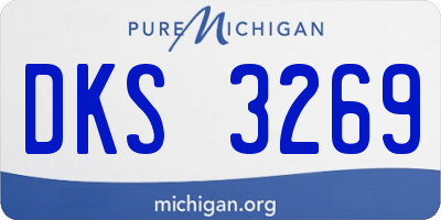 MI license plate DKS3269