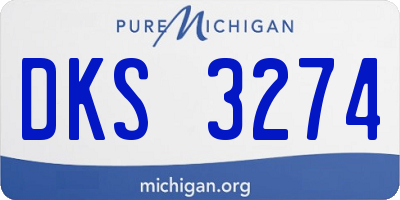 MI license plate DKS3274