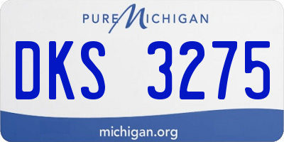 MI license plate DKS3275