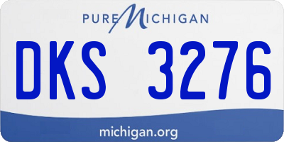 MI license plate DKS3276