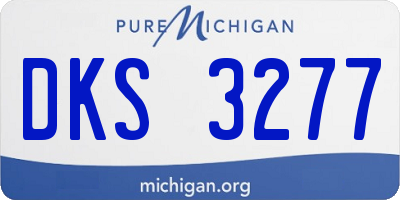MI license plate DKS3277