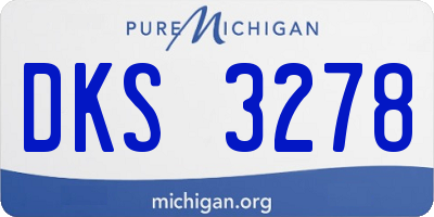 MI license plate DKS3278