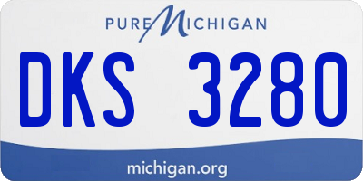 MI license plate DKS3280
