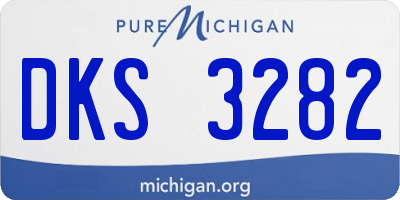 MI license plate DKS3282