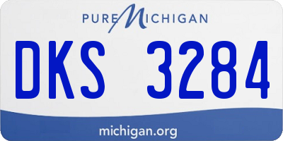 MI license plate DKS3284
