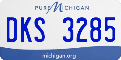 MI license plate DKS3285
