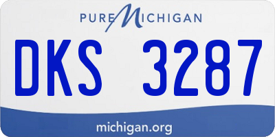 MI license plate DKS3287