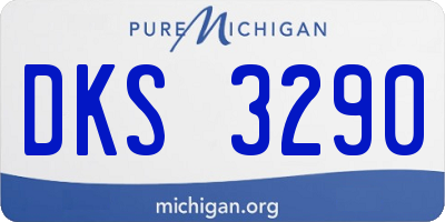 MI license plate DKS3290