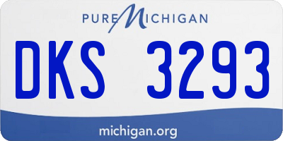 MI license plate DKS3293