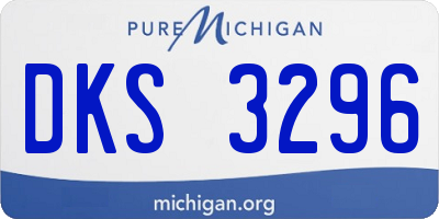 MI license plate DKS3296