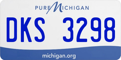 MI license plate DKS3298