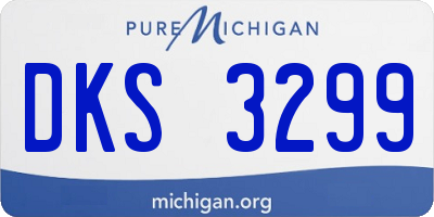 MI license plate DKS3299