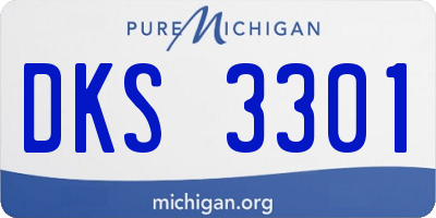 MI license plate DKS3301