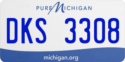 MI license plate DKS3308