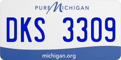 MI license plate DKS3309