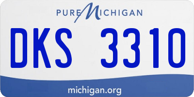 MI license plate DKS3310