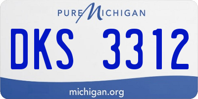 MI license plate DKS3312