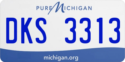 MI license plate DKS3313