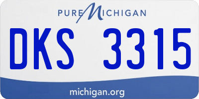 MI license plate DKS3315