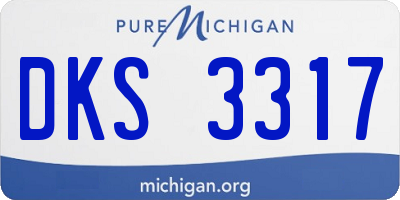 MI license plate DKS3317