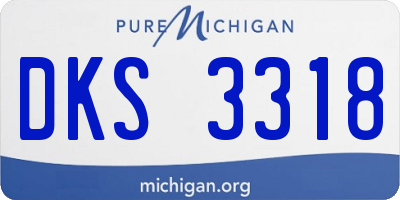 MI license plate DKS3318