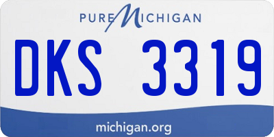 MI license plate DKS3319