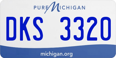 MI license plate DKS3320