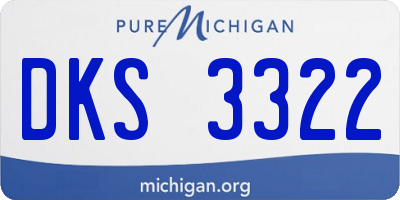 MI license plate DKS3322