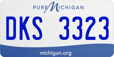 MI license plate DKS3323